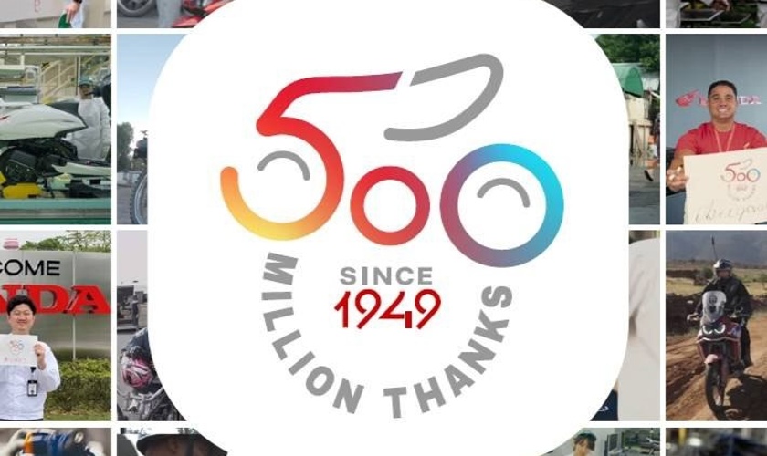 Объем мирового производства мотоциклов Honda превысил отметку в 500 миллионов единиц!